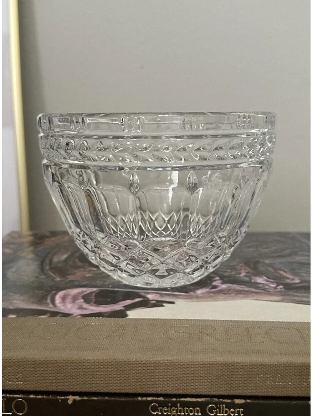 Bombay Crystal Bowl With Marking Made In Poland 5.5” X 4” In Excellent Condition